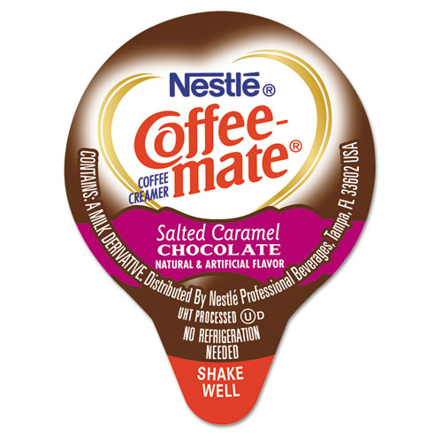 NES77197 0.375 oz Mini Cups Salted Caramel Chocolate Liquid Coffee Creamer, 50 Per Box -  Nestle, NES STCRMCRMR