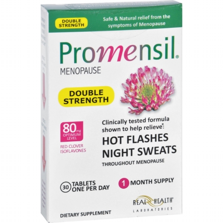 Picture of Promensil 1637230 Gluten Free Menopause Double Strength Relief Hot Flashes Night Sweats&#44; 30 Tablets
