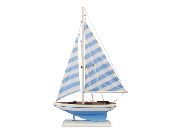 Picture of Handcrafted Model Ships sailboat17-102 17 in. Wooden Anchors Aweigh Model Sailboat