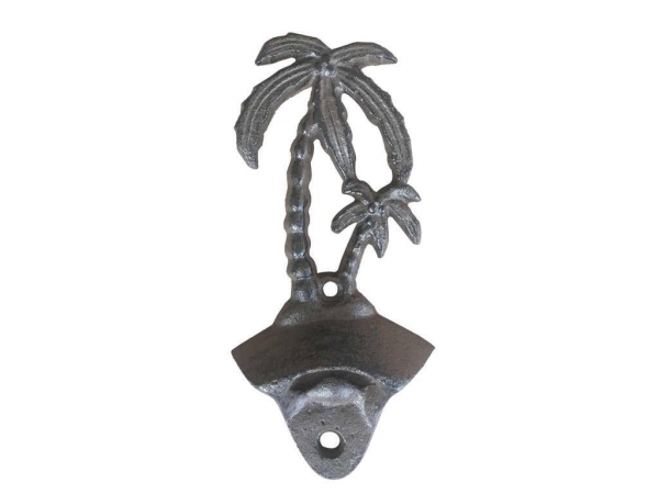 Picture of Handcrafted Model Ships g-20-027-cast iron 6 in. Cast Iron Wall Mounted Palmtree Bottle Opener