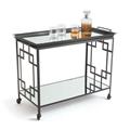 Go Home 21261 Iron & Glass Blake Bar Cart, Black - 30.5 x 20 x 42 in. Go Home 21261 Iron & Glass Blake Bar Cart, Black - 30.5 x 20 x 42 in.