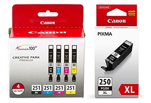 Picture of Canon 6432B011 High Yield Cyan&#44; Yellow & Magenta & Color Ink Cartridge&#44; Black - Extra Large