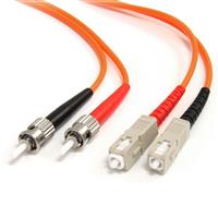 1m 62.5-125 Multimode Duplex Fiber Patch Cable ST-SC - Orange - 3.3 ft.
