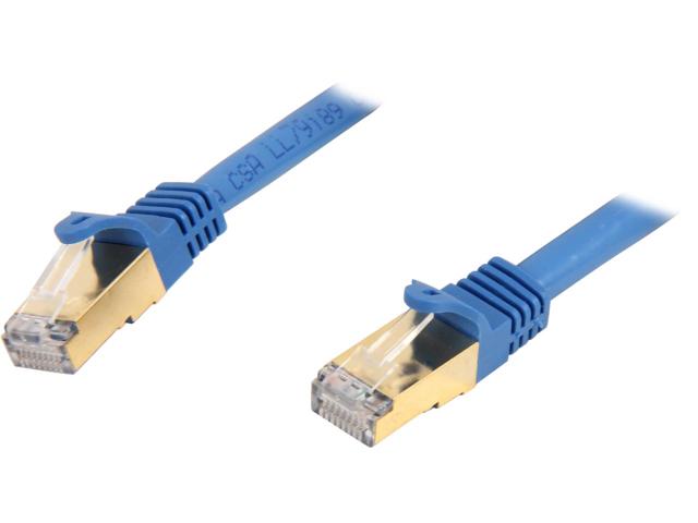 10 ft. Cat6a Blue Shield Mold 10GB RJ45 STP Patch Cable - Blue - 10 ft.