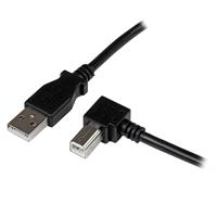 3m USB 2.0 A to Right Angle B Cable Male to Male, Black