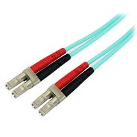 A50FBLCLC2 2m 10GB Aqua Multimode 50-125 Duplex LSZH Fiber Patch Cable
