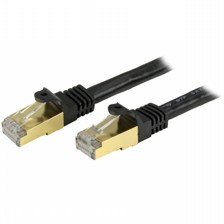 7 ft. Cat6a Black Shielded Molded 10 GB RJ45 STP Patch Cable