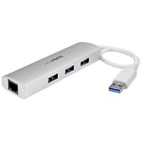 3- Port Portable USB 3.0 Hub & Gigabit Ethernet