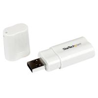 USB to Stereo Audio Adapter Converter - White
