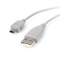 3 ft. Mini USB 2.0 Cable A to Mini B - Gray - 3 ft.