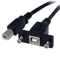 USBPNLBFBM1 1 ft. Panel Mount USB Cable B to B - Female to Male