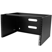 6U 12in Deep Wall Mounting Bracket for Patch Panel - Black - 12 in