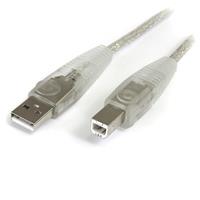 Picture of StarTech.com USB2HAB10T 10 ft. Transparent USB2 Cable - A to B