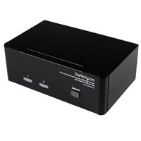 Picture of StarTech.com SV231DDVDUA 2 Port DVI VGA KVM Switch USB with Audio & USB