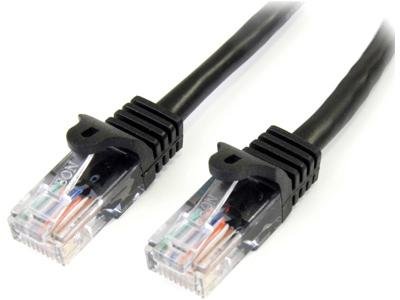 Picture of StarTech.com 45PATCH15BK 15 ft. Black Cat5e Snagless UTP Patch Cable