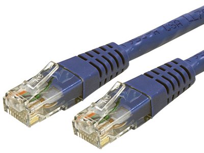 C6PATCH100BL 100 ft. Blue Molded Cat6 ETL Verified UTP Patch Cable