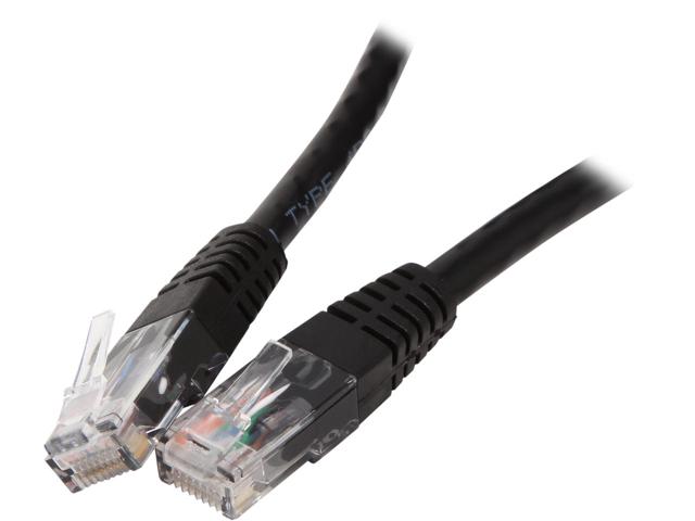 2 ft. Black Molded Cat6 ETL Verified UTP Patch Cable