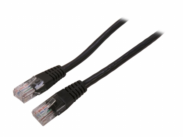 10 ft. Black Molded Cat5e UTP Patch Cable