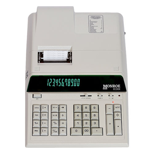 Picture of Monroe MNE8130X Entry Level Heavy Duty Calculator, Ivory