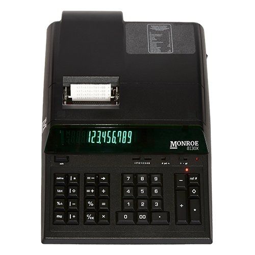 Picture of Monroe MNE8130XB Entry Level Heavy Duty Calculator, Black