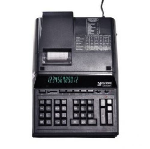 Picture of Monroe MNEULTIMATEXB Ultimatexb 12 Digit IKT Desk & Print Calculator, Black