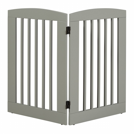 Picture of EF Furniture 253604 36 in. Ruffluv 2 Panel Expansion Pet Gate  Large - Grey