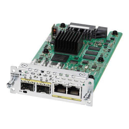 Picture of Cisco NIM-2GE-CU-SFP- 2 Port Gigabit Ethernet Wan Network Interface Module, Dual-Mode Network Security