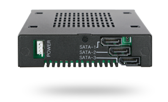 Triple Bay 2.5 in. SAS SATA Rack HD Enclosure USB - Matte Black