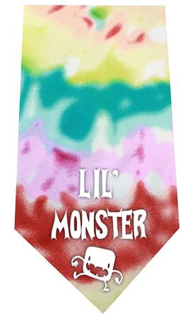 Mirage Pet Products Lil Monster Screen Print Bandana, Tie Dye