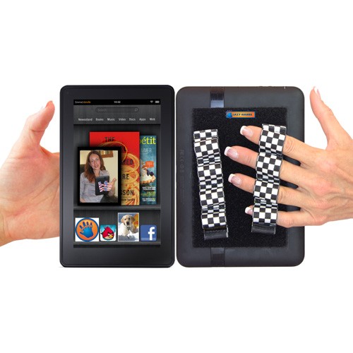 Picture of LAZY-HANDS 201313 4-Loop X2 Grips for Readers-Fits Most&#44; Black & White Checkers