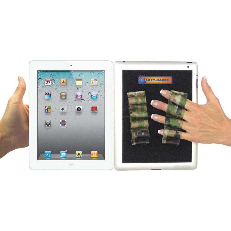 Picture of LAZY-HANDS 201308 Heavy-Duty 4-Loop X2 Grips for Tablets-Fits Most&#44; Camouflage