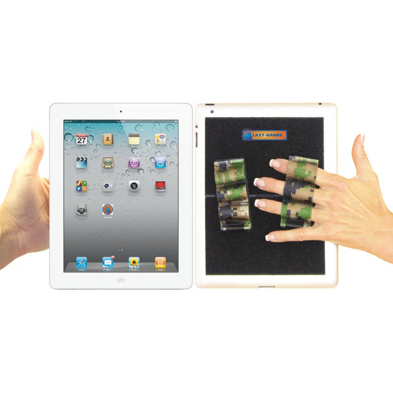 Picture of LAZY-HANDS 201334 Heavy-Duty 3-Loop X2 Grips for Tablets-Fits Most&#44; Camouflage