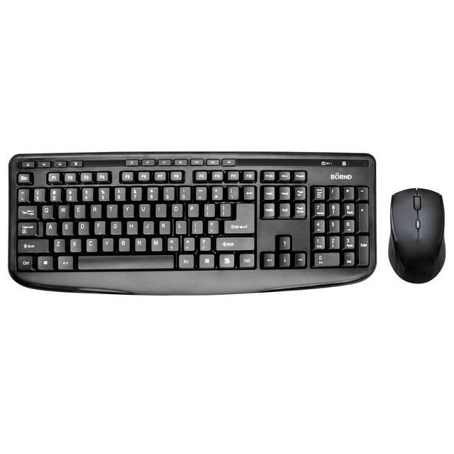 Picture of Bornd M610 BLACK Wireless Keyboard & Mouse Combo, Black