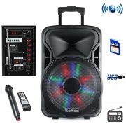 BFS-4400 12 in Bluetooth Rechargeable Party Speaker with Illuminatiing Light -  Befree Sound