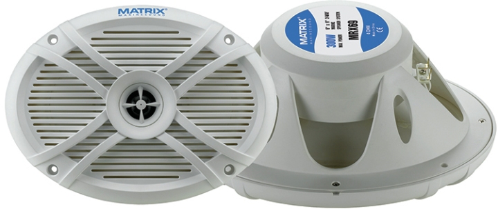 Matrix 6 x 9 in. 300 watts 2 Way Marine Speaker System -  D & H DISTRIBUTING, MA1105880