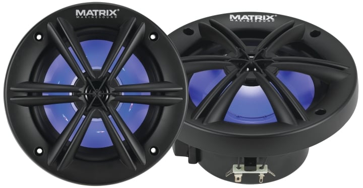 SCY MRX600B Matrix 6.5 in. 200 watts 2 Way Marine Speaker System - Black