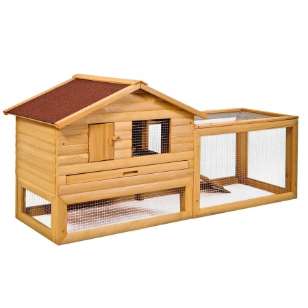 Picture of  CB16185 62 in. Chicken Coop House Wooden Rabbit Hutch Bunny Hen Pet Animal Run