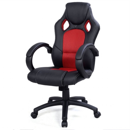 Picture of  CB16595 Desk Office Chair Race Car Style Bucket Seat&#44; Red