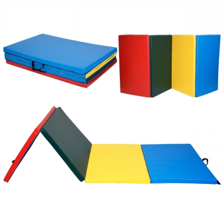 Picture of CB15394 4 x 10 ft. x 2 in. Gymnastics Tumbling & Martial Arts Folding Mat, Multi Color