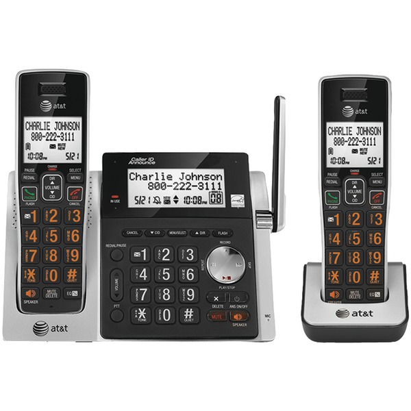 Picture of ATT ATTCL83213 Cordless Answering System with Dual Caller ID & Call Waiting 2-handset System&#44; Black