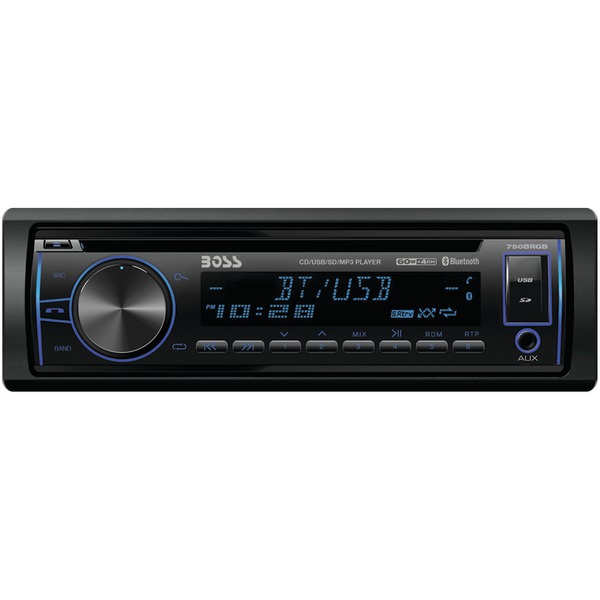 Picture of Boss Audio 750BRGB Single-DIN In-Dash CD AM-FM & MP3 Receiver with Bluetooth, Black