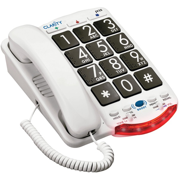 Picture of Clarity 76560.001 Amplified Telephone with Talk Back Numbers&#44; Black Buttons