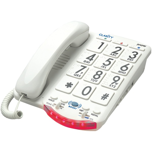 Picture of Clarity 76557.101 Amplified Telephone with Talk Back Numbers, White Buttons
