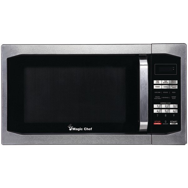 Picture of Magic Chef MCM1611ST Countertop Microwave - Stainless Steel&#44; Silver - 1.6 Cu ft