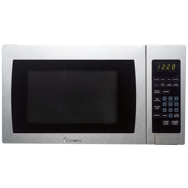 Picture of Magic Chef MCM990ST 900 watt Microwave with Digital Touch - Stainless Steel&#44; Metallic - 0.9 Cu ft