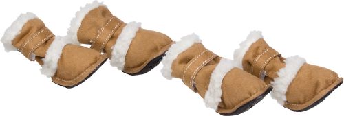 Picture of Pet Life F4BRXL Shearling Duggz Pet Shoes, Extra Large - Brown & White