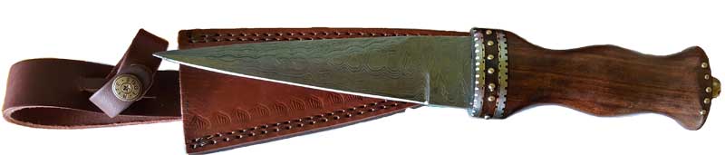 Picture of AzureGreen RA076 Rosewood Damascus Athame