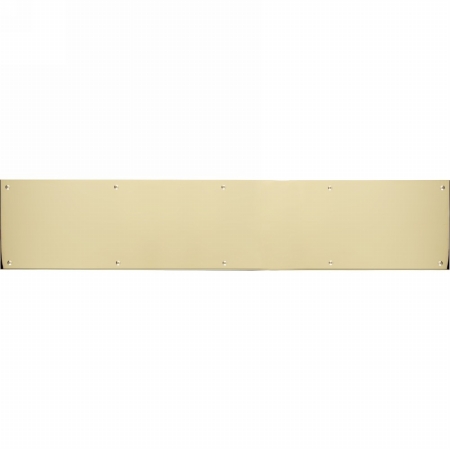 6 in. x 28 in. Kick Plate Polished Brass-Aluminum Screw Mount