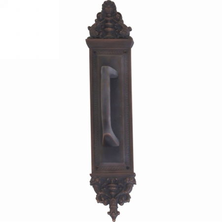 Picture of Brass Accents A04-P5231-MSS-613VB Apollo Pull Plate with Mission Pull&#44; Venetian Bronze Finish - 3.63 x 18 in.