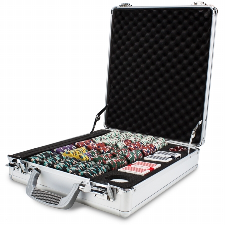 Picture of Brybelly Holdings CPPK-500CG Poker Knights Chip Set&#44; Claysmith Aluminum Case - 500 Count